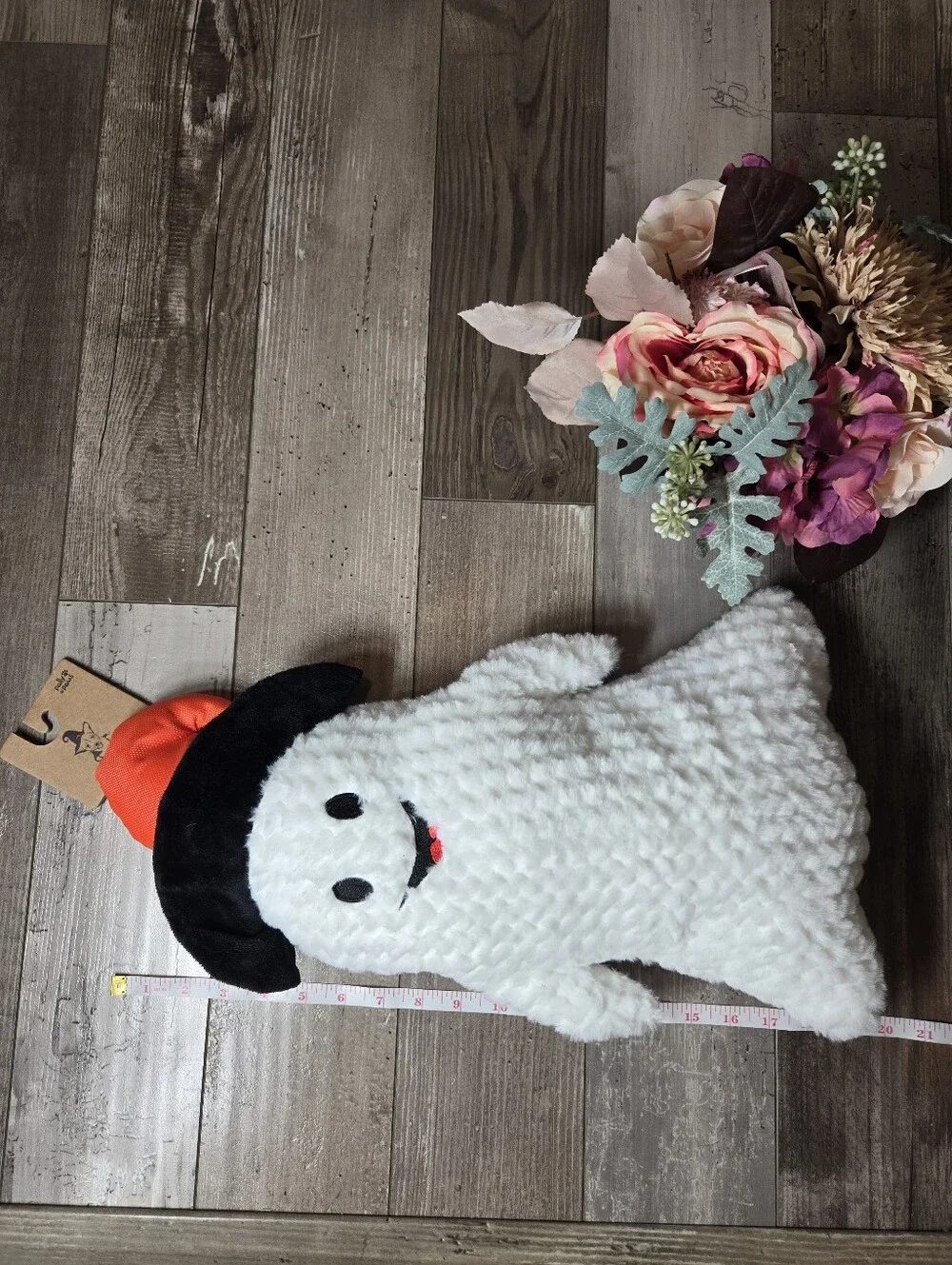 NWT Pally Paws Halloween Ghost Dog Toy – Large Plush Squeaky White Ghost